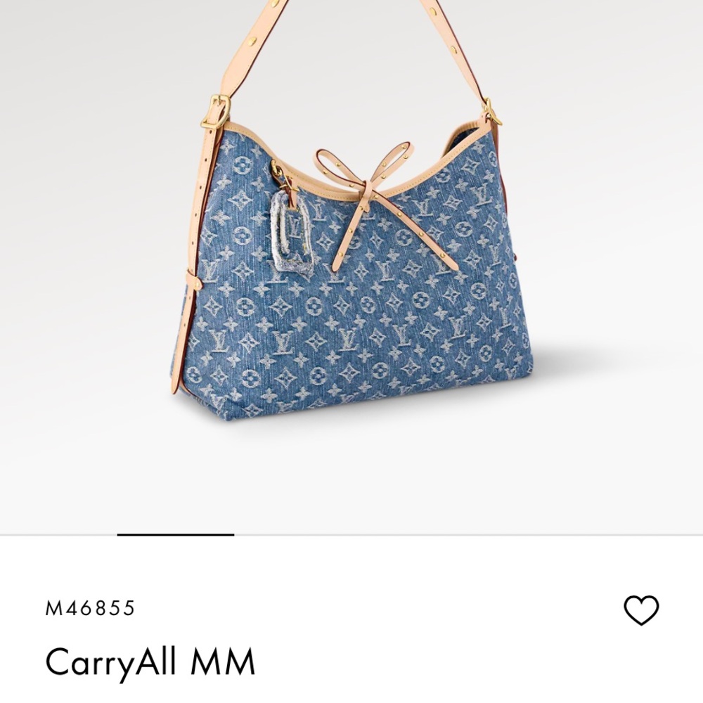 Louis Vuitton denim carryall MM
